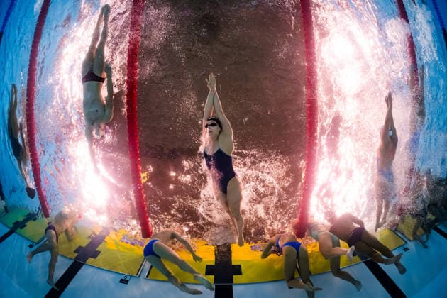 260814 Athletes warm up for the evening session of swimming competition during day 15 of the 2026 European Aquatics Championships on August 14, 2026 in Saint-Denis. Photo: Joel Marklund BILDBYRAN kod JM JM0843 bbeng simning swimming svomming 2026 european aquatics championships em *** August 14, 2026: Athletes warm up for the evening session of the swimming competition on Day 15 of the 2026 European Aquatics Championships, 2026 in Saint Denis. Photo by Joel Marklund. BILDBYRAN code JM JM0843 bbeng swimming 2026 European Aquatics Championships EM  Copyright: JOELxMARKLUND BB260814JM150