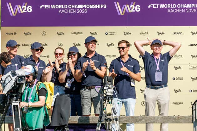 AACHEN - FEI World Championships 2026, AACHEN - FEI World Championships 2026 Team Germany, HEMMER Katharina (GER), Denoix PCH Kiss and Cry FEI Dressage World Championship, WM, Weltmeisterschaft Grand Prix Special Individual Meggle Prize Aachen, Reitstadion Soers 14. August 2026 - *** Aachen FEI World Championships 2026, Aachen FEI World Championships 2026 Team Germany, Katharina Hemmer (GER), Denoix (PCH) – Kiss and Cry FEI Dressage World Championship Grand Prix Special Individual Meggle Prize, Aachen, Soers Equestrian Stadium, August 14, 2026