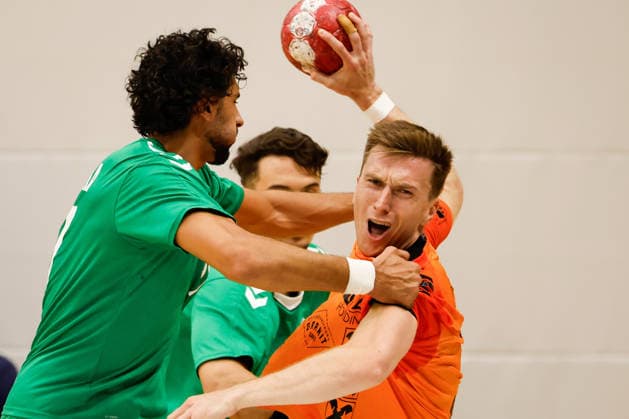 HANDBALL - Graz vs Algeria, test match GRAZ,AUSTRIA,14.AUG.26 - HANDBALL - HSG Graz vs Algeria, test match. Image shows Paul Offner (Graz).  GEPAxpictures xJamesxDoak