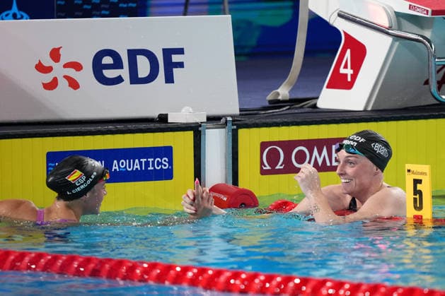 2026-08-14 2026 European Aquatics Championships PARIS, FRANCE - AUGUST 14: Marrit Steenbergen of the Netherlands during 2026 European Aquatics Championships on August 14, 2026 in Paris, France. (Photo by Nikola Krstic BSR Agency) Paris France Content not available for redistribution in The Netherlands directly or indirectly through any third parties. Copyright: xBSRxAgencyx