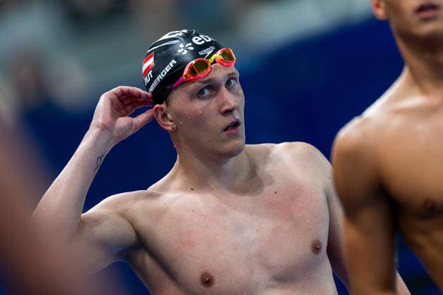 SWIMMING - EAC 2026 PARIS,FRANCE,14.AUG.26 - SWIMMING - European Aquatics Championships Paris 2026, 200m butterfly, men. Image shows Martin Espernberger (AUT).  GEPAxpictures xPhilippxBrem