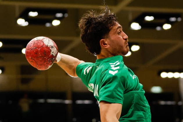 HANDBALL - Graz vs Algeria, test match GRAZ,AUSTRIA,14.AUG.26 - HANDBALL - HSG Graz vs Algeria, test match. Image shows Loucif Mohamed (Algeria).  GEPAxpictures xJamesxDoak