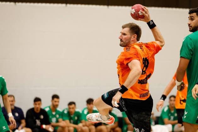 HANDBALL - Graz vs Algeria, test match GRAZ,AUSTRIA,14.AUG.26 - HANDBALL - HSG Graz vs Algeria, test match. Image shows Lukas Schweighofer (Graz).  GEPAxpictures xJamesxDoak