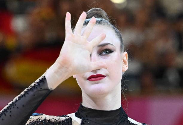 14.08.2026, xhbx, Rhythmische Sportgymnastik Weltmeisterschaft 2026, v.l. Darja Varfolomeev (Deutschland) Keulen (DFL DFB REGULATIONS PROHIBIT ANY USE OF PHOTOGRAPHS as IMAGE SEQUENCES and or QUASI-VIDEO) Frankfurt am Main *** August 14, 2026, xhbx, 2026 Rhythmic Gymnastics World Championships, from left: Darja Varfolomeev, Germany, Cologne, DFL, DFB. REGULATIONS PROHIBIT ANY USE OF PHOTOGRAPHS AS IMAGE SEQUENCES AND OR QUASI-VIDEO. Frankfurt am Main