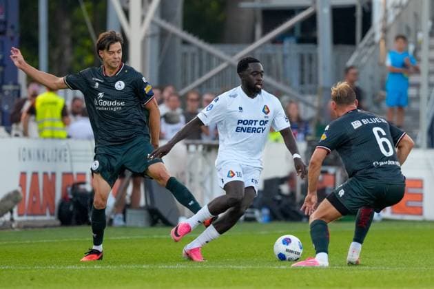 VELSEN-ZUID , 14-08-2026 , BUKO Stadion , season 2026 2027 , Dutch Eredivisie football , match between Telstar and Sparta Rotterdam , Picture shows Telstar player Tyrone Owusu Telstar - Sparta  x205709978x Copyright: