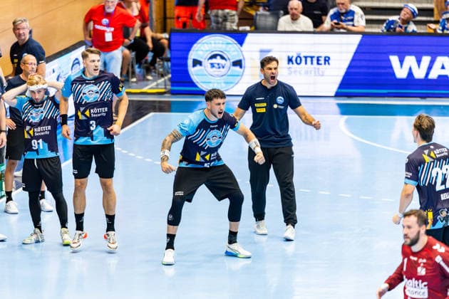 14.08.2026, GER, Handball, Maenner, Saison 26 27, Wartburg-Cup presented by Koetter Security, ThSV Eisenach - SG Flensburg-Handewitt Justin Kurch (ThSV Eisenach,52) 99817 Eisenach Werner-Assmann-Halle Am Sportp Thueringen Deutschland *** August 14, 2026, GER, Handball, Men, Season 26–27, Wartburg Cup presented by Koetter Security, ThSV Eisenach vs. SG Flensburg-Handewitt, Justin Kurch (ThSV Eisenach), 52 99817 Eisenach, Werner Assmann, Am Sportpark, Thuringia, Germany