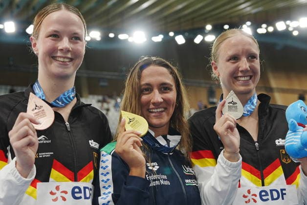 Simona Quadarella win the gold medal in the final women s 1500m freestyle at the 2026 European Swimming Championships, Paris Gianmattia D Alberto LaPresse  Copyright: xGianmattiaxD Alberto LaPressex