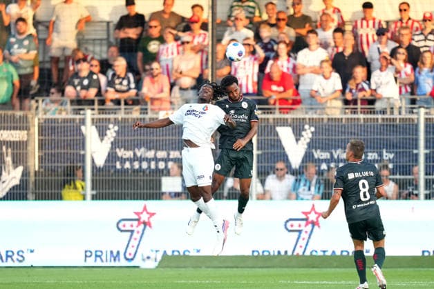 Eredivisie: Telstar v Sparta Rotterdam Velsen-Zuid - Jelani Seedorf of Telstar, Marvin Young of Sparta Rotterdam during the second competition round of the 2026 2027 Eredivisie season. The match is set between Telstar and Sparta Rotterdam at 711 Stadion on 14 August 2026 in Velsen-Zuid, The Netherlands. (Hero Images Danny de Groot) Copyright: xDannyxdexGrootx