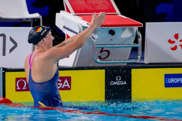 France, Paris, Centre Aquatique Olympique Metropole du Grand Paris, 14.08.2026, European Aquatics Championships, Day 15 - Final Session, Angelina Koehler, SG Neukoelln Berlin, Germany, Photo by Eibner Pressefoto Tino Henschel European Aquatics Championships, Day 15 - Final Session Paris *** France, Paris, Centre Aquatique Olympique Metropole du Grand Paris, August 14, 2026, European Aquatics Championships, Day 15 Final Session, Angelina Koehler, SG Neukoelln Berlin, Germany, Photo by Eibner Pressefoto Tino Henschel European Aquatics Championships, Day 15 Final Session, Paris Copyright: xEibnerxPressefotox