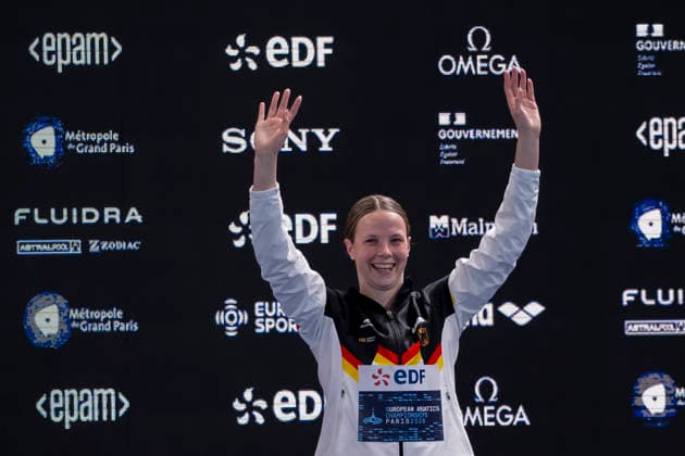 France, Paris, Centre Aquatique Olympique Metropole du Grand Paris, 14.08.2026, European Aquatics Championships, Day 15 - Final Session, Maya Werner, SC Magdeburg, Germany, Photo by Eibner Pressefoto Tino Henschel European Aquatics Championships, Day 15 - Final Session Paris *** France, Paris, Centre Aquatique Olympique Metropole du Grand Paris, August 14, 2026, European Aquatics Championships, Day 15 Final Session, Maya Werner, SC Magdeburg, Germany, Photo by Eibner Pressefoto Tino Henschel European Aquatics Championships, Day 15 Final Session Paris Copyright: xEibnerxPressefotox