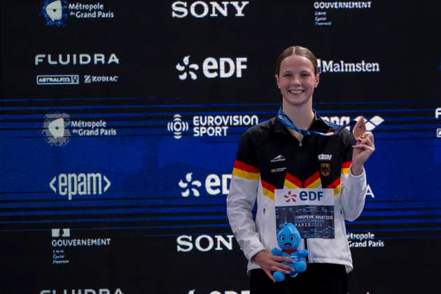 France, Paris, Centre Aquatique Olympique Metropole du Grand Paris, 14.08.2026, European Aquatics Championships, Day 15 - Final Session, Maya Werner, SC Magdeburg, Germany, Photo by Eibner Pressefoto Tino Henschel European Aquatics Championships, Day 15 - Final Session Paris *** France, Paris, Centre Aquatique Olympique Metropole du Grand Paris, August 14, 2026, European Aquatics Championships, Day 15 Final Session, Maya Werner, SC Magdeburg, Germany, Photo by Eibner Pressefoto Tino Henschel European Aquatics Championships, Day 15 Final Session Paris Copyright: xEibnerxPressefotox
