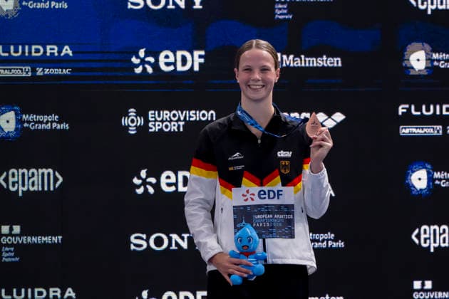 France, Paris, Centre Aquatique Olympique Metropole du Grand Paris, 14.08.2026, European Aquatics Championships, Day 15 - Final Session, Maya Werner, SC Magdeburg, Germany, Photo by Eibner Pressefoto Tino Henschel European Aquatics Championships, Day 15 - Final Session Paris *** France, Paris, Centre Aquatique Olympique Metropole du Grand Paris, August 14, 2026, European Aquatics Championships, Day 15 Final Session, Maya Werner, SC Magdeburg, Germany, Photo by Eibner Pressefoto Tino Henschel European Aquatics Championships, Day 15 Final Session Paris Copyright: xEibnerxPressefotox