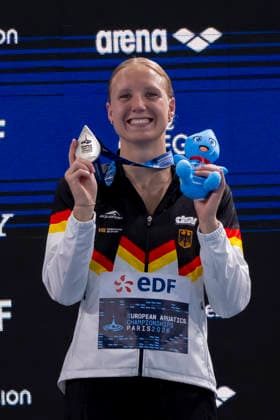 France, Paris, Centre Aquatique Olympique Metropole du Grand Paris, 14.08.2026, European Aquatics Championships, Day 15 - Final Session, Isabel Gose, SC Magdeburg, Germany, Photo by Eibner Pressefoto Tino Henschel European Aquatics Championships, Day 15 - Final Session Paris *** France, Paris, Centre Aquatique Olympique Metropole du Grand Paris, August 14, 2026, European Aquatics Championships, Day 15 Final Session, Isabel Gose, SC Magdeburg, Germany, Photo by Eibner Pressefoto Tino Henschel European Aquatics Championships, Day 15 Final Session, Paris Copyright: xEibnerxPressefotox