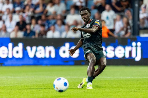 SC Telstar v Sparta Rotterdam - VriendenLoterij Eredivisie VELSEN-ZUID, NETHERLANDS - AUGUST 14: Ayoni Santos of Sparta Rotterdam during the VriendenLoterij Eredivisie match between SC Telstar and Sparta Rotterdam at Buko Stadion on August 14, 2026 in Velsen-Zuid, Netherlands. Velsen-Zuid Buko Stadion Netherlands Content not available for redistribution in The Netherlands directly or indirectly through any third parties. Copyright: xMarcelxvanxPlateringenx
