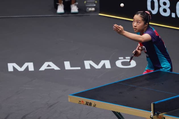 2026 WTT Europe Smash - Sweden - Main Draw - Day 5 Shin Yubin of South Korea competes against Hina Hayata of Japan during the Women s Singles Round of 16 at the 2026 Europe Smash at the Malmo Arena in Malmo, Sweden, on August 14, 2026. Malmo Sweden  Copyright: xRemyxGrosx originalFilename:gros-europesm260814_npFx6.jpg