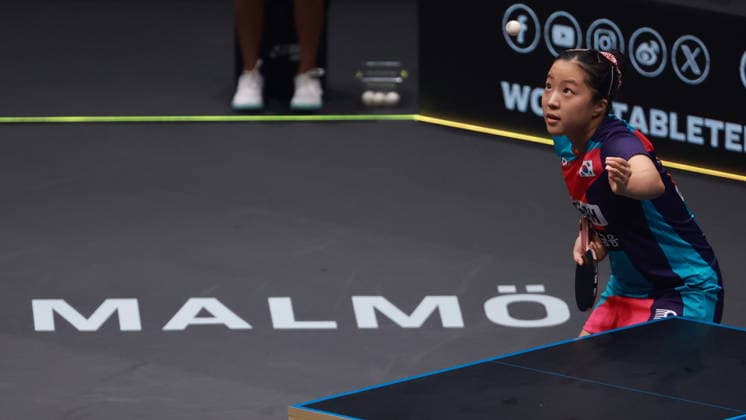 2026 WTT Europe Smash - Sweden - Main Draw - Day 5 Shin Yubin of South Korea competes against Hina Hayata of Japan during the Women s Singles Round of 16 at the 2026 Europe Smash at the Malmo Arena in Malmo, Sweden, on August 14, 2026. Malmo Sweden  Copyright: xRemyxGrosx originalFilename:gros-europesm260814_npmhN.jpg