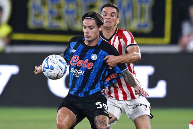 Db Bergamo 14 08 2026 - amichevole Atalanta-Athletic Club foto Daniele Buffa Image nella foto: Nicola Zalewski-Inigo Ruiz de Galarreta 