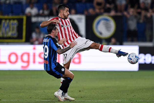 Db Bergamo 14 08 2026 - amichevole Atalanta-Athletic Club foto Daniele Buffa Image nella foto: Yuri Berchiche-Nicola Zalewski 