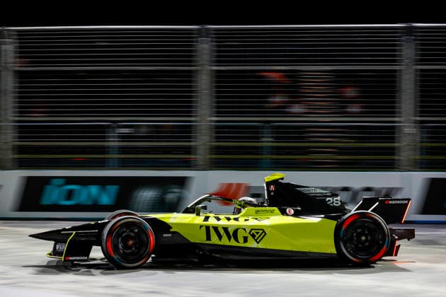 2026 FORMULA E LONDON ePRIX 28 DRUGOVICH Felipe (bra), Andretti Formula E, Porsche 99X Electric, action during the London ePrix, 16th and 17th round of the 2025-26 ABB FIA Formula E World Championship, WM, Weltmeisterschaft on the ExCel London Circuit from August 14 to 16, 2026 in London, United Kingdom -  Copyright: xGREGORYxLENORMANDx