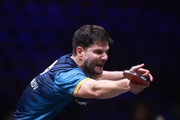 2026 WTT Europe Smash - Sweden - Main Draw - Day 5 Dimitrij Ovtcharov of Germany competes against Darko Jorgic of Slovenia during the Men s Singles Round of 16 at the 2026 Europe Smash at the Malmo Arena in Malmo, Sweden, on August 14, 2026. Malmo Sweden  Copyright: xRemyxGrosx originalFilename:gros-europesm260814_npEWn.jpg