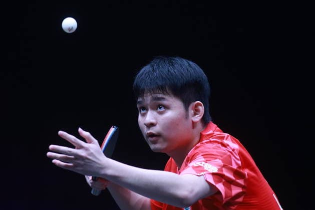 2026 WTT Europe Smash - Sweden - Main Draw - Day 5 Lin Shidong of China competes against Alexis Lebrun of France during the Men s Singles Round of 16 at the 2026 Europe Smash at the Malmo Arena in Malmo, Sweden, on August 14, 2026. Malmo Sweden  Copyright: xRemyxGrosx originalFilename:gros-europesm260814_npJEp.jpg