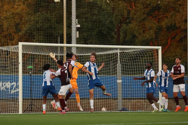 2026_08_14 , Hertha BSC II vs BFC Dynamo, Regionalliga 2026 2027 , Spieltag 5 Gedränge im Hertha Strafraum Berlin Berlin Germany *** August 14, 2026, Hertha BSC II vs. BFC Dynamo, Regionalliga 2026–2027, Matchday 5: Scramble in Hertha s penalty area, Berlin, Berlin, Germany