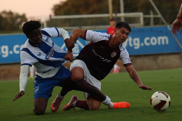2026_08_14 , Hertha BSC II vs BFC Dynamo, Regionalliga 2026 2027 , Spieltag 5 Enoch Oluwajimi Adetokunbo Adelenu (Hertha BSC II, 30), Ben Meyer Noack (BFC Dynamo, 07) Berlin Berlin Germany *** August 14, 2026, Hertha BSC II vs. BFC Dynamo, Regionalliga 2026–2027, Matchday 5: Enoch Oluwajimi Adetokunbo Adelenu (Hertha BSC II), 30, Ben Meyer Noack (BFC Dynamo), 07 Berlin, Berlin, Germany