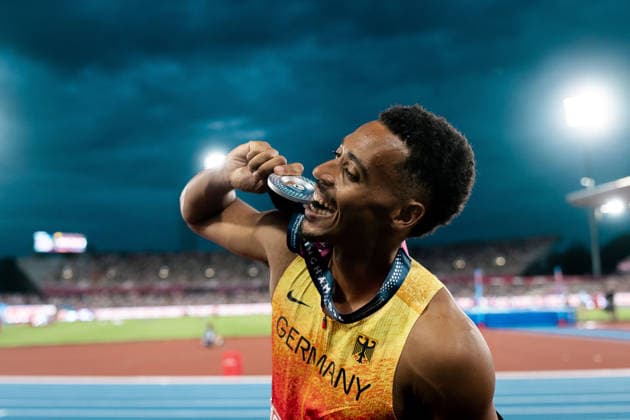Emil Agyekum (SCC Berlin, 400m Huerden Maenner), GBR, Leichtathletik, Athletics, European Athletics Championships 2026, Leichtathletik Europameisterschaft 2026, Birmingham 2026, 09.08.2026, GBR, Leichtathletik, Athletics, European Athletics Championships 2026, Leichtathletik Europameisterschaft 2026, Birmingham 2026, 09.08.2026 Birmingham *** Emil Agyekum, SCC Berlin, Men s 400m Hurdles, GBR, Track and Field, Athletics, 2026 European Athletics Championships, 2026 European Track and Field Championships, Birmingham 2026, August 9, 2026, GBR, Track and Field, Athletics, 2026 European Athletics Championships, 2026 European Track and Field Championships, Birmingham 2026, August 9, 2026, Birmingham Copyright: xStefanxMayerx EP_SMR
