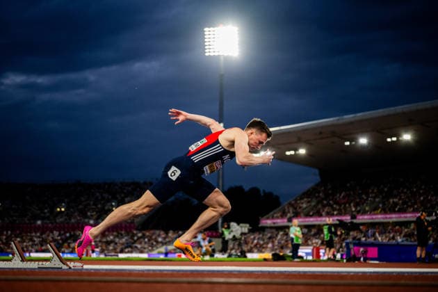 260814 Karsten Warholm of Norway competes in men s 400 meter hurdles final during day 5 of the 2026 European Athletics Championships on August 14, 2026 in Birmingham. Photo: Maxim Thore BILDBYRAN kod MT MT1070 friidrott athletics friidrett friidrotts-em em friidretts-em 2026 european athletics championships day 5 bbeng *** August 14, 2026: Karsten Warholm of Norway competes in the men’s 400-meter hurdles final during Day 5 of the 2026 European Athletics Championships on August 14, 2026 in Birmingham. Photo by Maxim Thore. BILDBYRAN code MT MT1070 track and field athletics friidrett friidrotts em em friidretts em 2026 European Athletics Championships Day 5 bbeng  Copyright: MAXIMxTHORE BB260814MT092