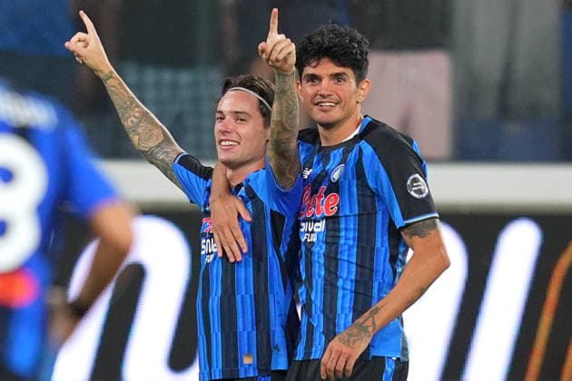 Atalanta s Nicola Zalewski celebrates after scoring 1-0 during the friendly match soccer match between Atalanta and Athletic Club Bilbao at the New Balance Arena in Bergamo , North Italy - Friday , August 14 , 2026 . - Soccer .  Copyright: xSpada LaPressex