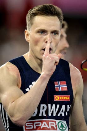 2026 European Athletics Championships, Alexander Stadium, Birmingham, England 14 8 2026 Men™s 400m Hurdles Norway™s Karsten Warholm celebrates winning Karsten Warholm celebrates winning 14 8 2026  Copyright: xx 0S9A4160
