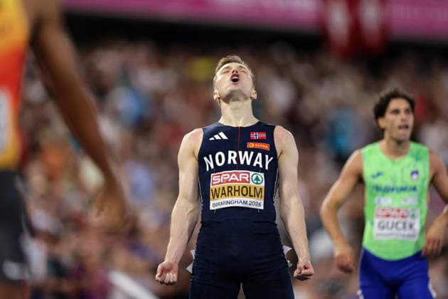2026 European Athletics Championships, Alexander Stadium, Birmingham, England 14 8 2026 Men™s 400m Hurdles Norway™s Karsten Warholm celebrates winning Karsten Warholm celebrates winning 14 8 2026  Copyright: xx 0S9A4165