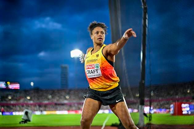 Shanice CRAFT (Germany, SV Halle, DISCUS THROW Women) GBR, European Athletics Championships, Athletics, 14.08.2026, GBR, European Athletics Championships, Athletics, 14.08.2026, Birmingham *** Shanice CRAFT Germany, SV Halle, Women s Discus Throw GBR, European Athletics Championships, Athletics, August 14, 2026, GBR, European Athletics Championships, Athletics, August 14, 2026, Birmingham Copyright: xEibnerxPressefoto JanxPapenfussx EP_JPS