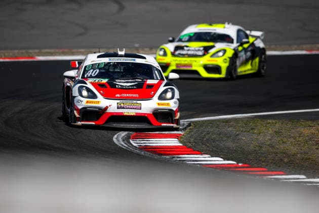 ADAC GT4 Germany, 7. + 8. Rennen Nürburgring 2026 40 Porsche 718 Cayman GT4 RS Clubsport, razoon - more than racing: Damon Surzyshyn, Jack James - picture by Gruppe C Photography Nürburgring Nürburgring Rheinland Pflanz Germany Copyright: xGruppexCxPhotographyx