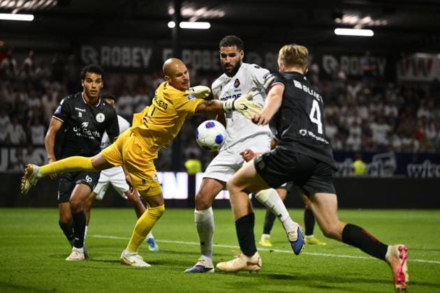 Sport Bilder des Tages VELSEN - Abdelnour Soualhia scores the 1-2 for Telstar, Nick Verschuren of Sparta during the Dutch Eredivisie match between Telstar and Sparta Rotterdam at the BUKO Stadium on August 14, 2026 in Velsen, the Netherlands. OLAF KRAAK ANP Eredivisie 2026-2027 xVIxANPxSportx xxANPxIVx 565482833 originalFilename: 565482833.jpg