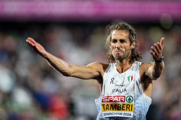 260814 Gianmarco Tamberi celebrates after men s high jump final during day 5 of the 2026 European Athletics Championships on August 14, 2026 in Birmingham. Photo: Mathias Bergeld BILDBYRAN kod MB MT1070 friidrott athletics friidrett friidrotts-em em friidretts-em 2026 european athletics championships day 5 bbeng jubel *** 260814 Gianmarco Tamberi celebrates after the men’s high jump final on day 5 of the 2026 European Athletics Championships on August 14, 2026 in Birmingham. Photo by Mathias Bergeld. BILDBYRAN code MB MT1070. track and field, athletics, friidrett, friidrotts EM, 2026 European Athletics Championships, Day 5, BBENG, celebration  Copyright: MATHIASxBERGELD BB260814MB134