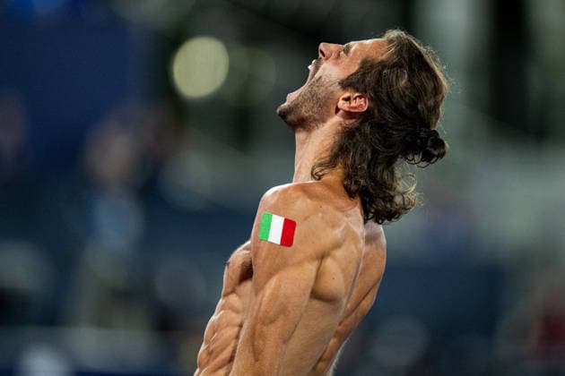 260814 Gianmarco Tamberi celebrates after men s high jump final during day 5 of the 2026 European Athletics Championships on August 14, 2026 in Birmingham. Photo: Mathias Bergeld BILDBYRAN kod MB MT1070 friidrott athletics friidrett friidrotts-em em friidretts-em 2026 european athletics championships day 5 bbeng jubel *** 260814 Gianmarco Tamberi celebrates after the men’s high jump final on day 5 of the 2026 European Athletics Championships on August 14, 2026 in Birmingham. Photo by Mathias Bergeld. BILDBYRAN code MB MT1070. track and field, athletics, friidrett, friidrotts EM, 2026 European Athletics Championships, Day 5, BBENG, celebration  Copyright: MATHIASxBERGELD BB260814MB136