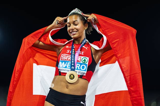 BIRMINGHAM, UNITED KINGDOM - AUGUST 14: Audrey Werro of Switzerland wins the Gold Medal in the Women s 800m during the European Athletics Championships at Alexander Stadium on August 14, 2026 in Birmingham, United Kingdom. England United Kingdom Copyright: xBEAUTIFULxSPORTS TobiasxLacknerx