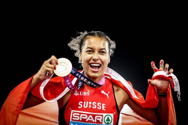 2026 European Athletics Championships, Alexander Stadium, Birmingham, England 14 8 2026 Women™s 800m Final Switzerland™s Audrey Werro celebrates winning gold Audrey Werro celebrates winning gold 14 8 2026  Copyright: xx 0U6A5226