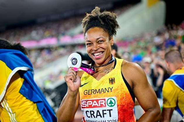 Shanice CRAFT (Germany, SV Halle, DISCUS THROW Women) GBR, European Athletics Championships, Athletics, 14.08.2026, GBR, European Athletics Championships, Athletics, 14.08.2026, Birmingham *** Shanice CRAFT Germany, SV Halle, Women s Discus Throw GBR, European Athletics Championships, Track and Field, August 14, 2026, GBR, European Athletics Championships, Track and Field, August 14, 2026, Birmingham Copyright: xEibnerxPressefoto JanxPapenfussx EP_JPS