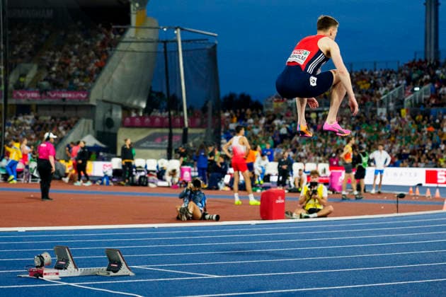 BIRMINGHAM, GREAT BRITAIN - AUGUST 14, 2026 : Karsten WARHOLM (NOR Norway) competing in the 400m hurdles final during the European Athletics Championships at Alexander Stadium on August 14, 2026 in Birmingham, Great Britain. Great Britain Copyright: xLeahxKohringx