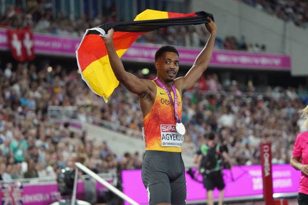 Birmingham , Leichtathletik, Athletics, Track and Field, EAA, Leichtathletik EM Birmingham 2026 European Championships birmingham 2026 , 10.08-17.08.2026, Alexander Stadium Birmingham, Grossbritannien , 400m Hürden Männer, 400m Hurdle Men Finale , Emil Agyekum Deutschland, Germany GER Copyright Gladys Chai von der Laage *** Birmingham, Track and Field, Athletics, EAA, 2026 European Athletics Championships in Birmingham, August 10–17, 2026, Alexander Stadium, Birmingham, Great Britain, Men’s 400m Hurdles, Men’s 400m Hurdles Final, Emil Agyekum, Germany (GER) Copyright Gladys Chai von der Laage