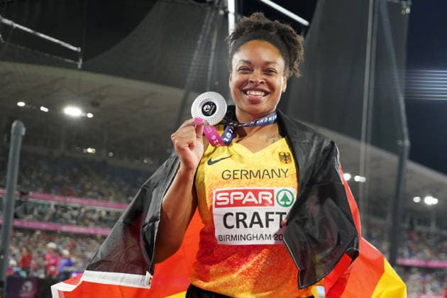 Birmingham , Leichtathletik, Athletics, Track and Field, EAA, Leichtathletik EM Birmingham 2026 European Championships birmingham 2026 , 10.08-17.08.2026, Alexander Stadium Birmingham, Grossbritannien , Diskuswurf Frauen , Discus throw Women Final,Shanice Craft Deutschland, Germany GER Copyright Gladys Chai von der Laage *** Birmingham, Track and Field, Athletics, EAA, 2026 European Athletics Championships in Birmingham, August 10–17, 2026, Alexander Stadium, Birmingham, United Kingdom, Women’s Discus Throw, Women’s Discus Throw Final, Shanice Craft, Germany (GER), Copyright Gladys Chai von der Laage