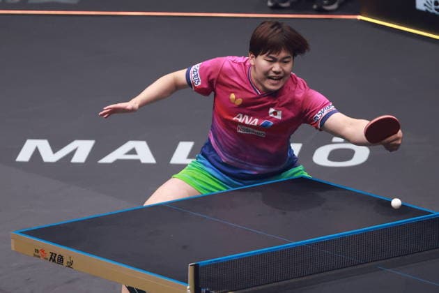 2026 WTT Europe Smash - Sweden - Main Draw - Day 5 Sora Matsushima of Japan competes against Zhou Qihao of China during the Men s Singles - Round of 16 at the 2026 Europe Smash at the Malmo Arena in Malmo, Sweden, on August 14, 2026. Malmo Sweden  Copyright: xRemyxGrosx originalFilename:gros-europesm260814_np2U0.jpg
