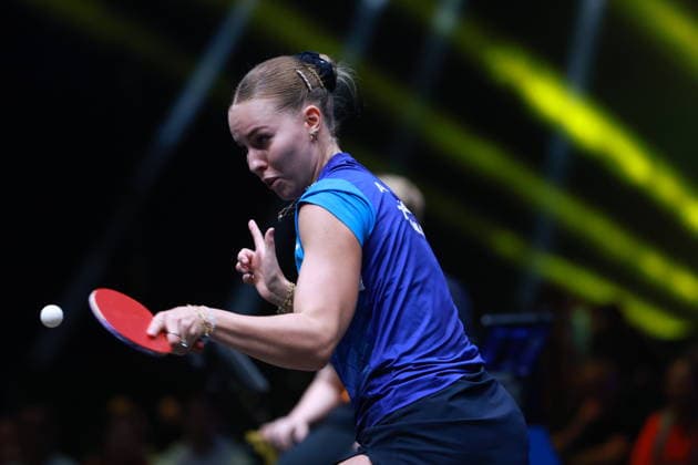 2026 WTT Europe Smash - Sweden - Main Draw - Day 5 Annett Kaufmann of Germany competes against Chen Yi of China during the Men s Singles - Round of 16 at the 2026 Europe Smash at the Malmo Arena in Malmo, Sweden, on August 14, 2026. Malmo Sweden  Copyright: xRemyxGrosx originalFilename:gros-europesm260814_np58d.jpg