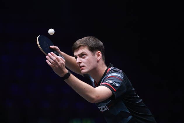 2026 WTT Europe Smash - Sweden - Main Draw - Day 5 Thibault Poret of France competes against Felix Lebrun of France during the Men s Singles - Round of 16 at the 2026 Europe Smash at the Malmo Arena in Malmo, Sweden, on August 14, 2026. Malmo Sweden  Copyright: xRemyxGrosx originalFilename:gros-europesm260814_npsNt.jpg