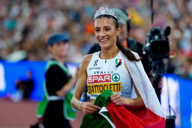 BIRMINGHAM, GREAT BRITAIN - AUGUST 14, 2026 : European champion over 10000m: Nadia BATTOCLETTI (ITA Italy) during the European Athletics Championships at Alexander Stadium on August 14, 2026 in Birmingham, Great Britain. Great Britain Copyright: xLeahxKohringx