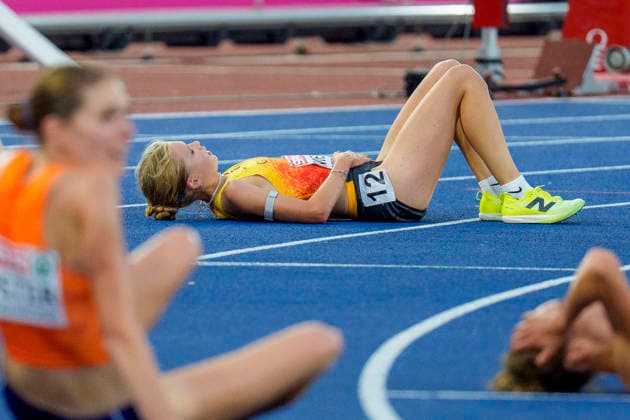 BIRMINGHAM, GREAT BRITAIN - AUGUST 14, 2026 : Lisa MERKEL (GER Germany) competing in the 10000m during the European Athletics Championships at Alexander Stadium on August 14, 2026 in Birmingham, Great Britain. Great Britain Copyright: xLeahxKohringx