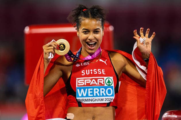 BIRMINGHAM, UNITED KINGDOM - AUGUST 14: Audrey Werro of Switzerland wins the Gold Medal in the Women s 800m during the European Athletics Championships at Alexander Stadium on August 14, 2026 in Birmingham, United Kingdom. England United Kingdom Copyright: xBEAUTIFULxSPORTS TobiasxLacknerx
