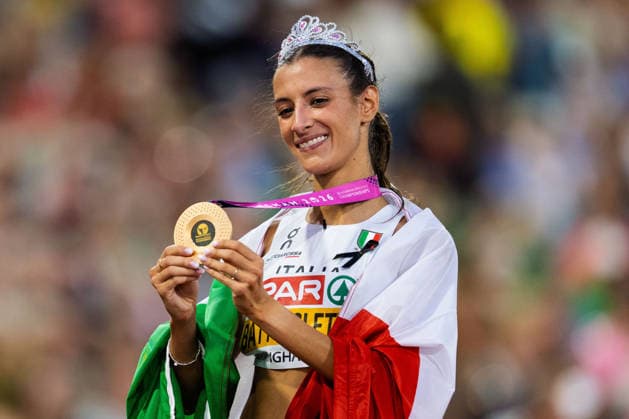 BIRMINGHAM, UNITED KINGDOM - AUGUST 14: Nadia Battocletti of Italy wins the Gold Medal in the Women s 10,000m during the European Athletics Championships at Alexander Stadium on August 14, 2026 in Birmingham, United Kingdom. England United Kingdom Copyright: xBEAUTIFULxSPORTS TobiasxLacknerx
